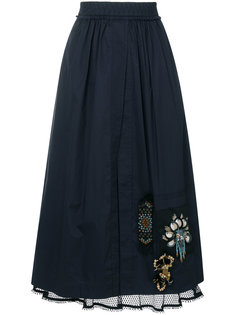 lace underlayer embellished skirt Dorothee Schumacher