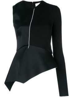 асимметричный приталенный топ с баской Esteban Cortazar