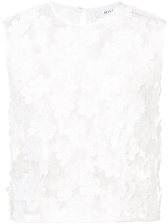 floral lace layered top Milly