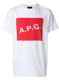 футболка с принтом логотипа A.P.C.