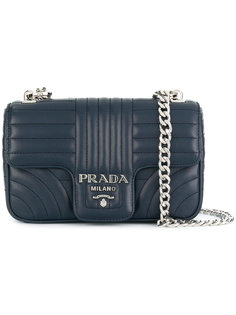 quilted logo shoulder bag Prada