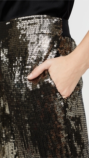 alice + olivia Racquel Sequin Wide Leg Pants