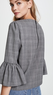 alice + olivia Bernice Ruffle Sleeve Top