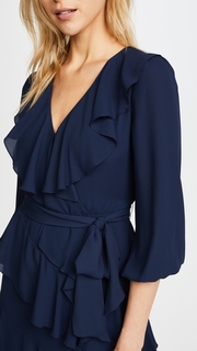 alice + olivia Kye V Neck Ruffle Dress