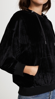 alice + olivia Adam Oversized Velvet Hoodie