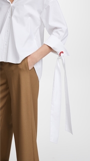 alice + olivia Judith Tie French Cuff Button Down