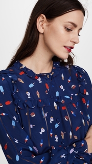 alice + olivia Malinda Ruffle Trim Blouse