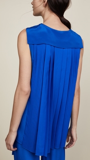 Adam Lippes Silk Crepe Tunic with Pleat Back