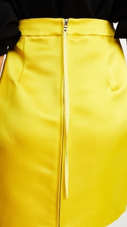 Adam Lippes Duchess Satin A-Line Miniskirt