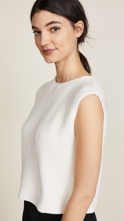 Adam Lippes Ribbed Cropped Sweater Tank