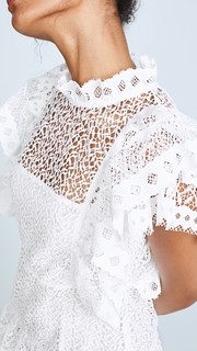 ANINE BING Tiered Lace Dress