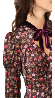 Anna Sui Rosebuds Charmeuse Blouse