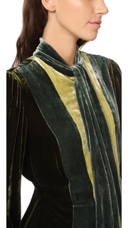 Anna Sui Vintage Velvet Colorblock Jacket