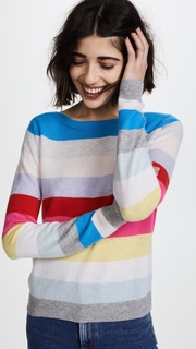 Autumn Cashmere Rainbow Stripe Cashmere Sweater