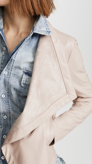 BB Dakota Peppin Vegan Leather Drapey Jacket