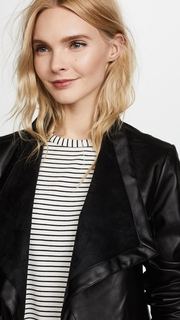 BB Dakota Peppin Vegan Leather Drapey Jacket