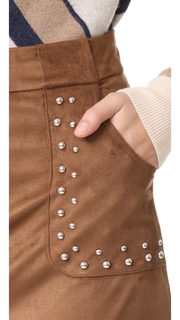 BB Dakota Cain Faux Suede Skirt