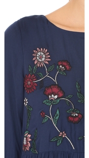 BB Dakota Bria Embroidered Tie Back Dress