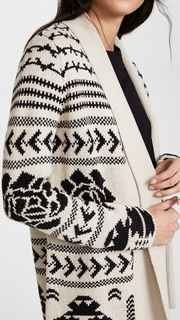 BB Dakota Schaffer Rose Intarsia Cardigan