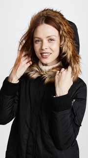 BB Dakota Hooded Anorak with Faux Fur Trim