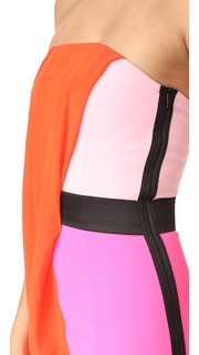 Barbara Bui Strapless Multicolor Dress