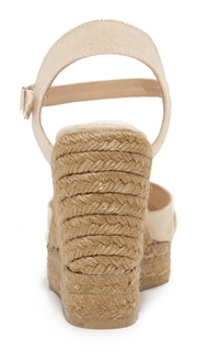 Castaner Washed Canvas Crisscross Wedge Espadrilles