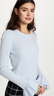 Derek Lam 10 Crosby Sweater With Ruffle Sleeves