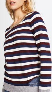 Chaser Deconstructed Striped Sweater