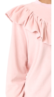 Clu Clu Too Ruffle Trimmed Sweatshirt