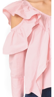 Clu Asymmetrical Top with Ruffle