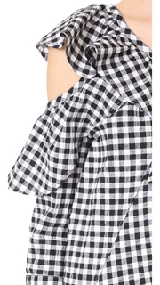 Clu Asymmetrical Top with Ruffle