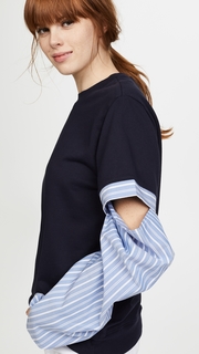 Clu Open Sleeve Striped Top