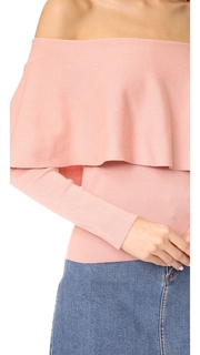 cupcakes and cashmere Otis Off Shoulder Sweater