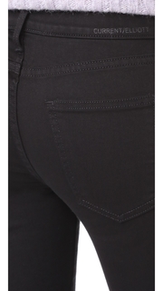 Current/Elliott The Stiletto Jeans with Uneven Hem