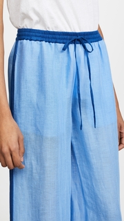Diane von Furstenberg Beach Linen Wide Leg Pants
