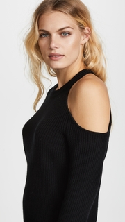 David Lerner Asymmetrical Cold Shoulder Sweater