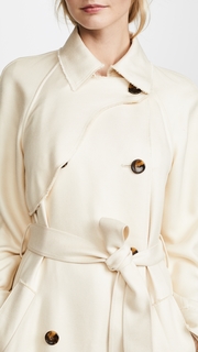 Elizabeth and James Dakota Viscose Pique Draped Trench Coat