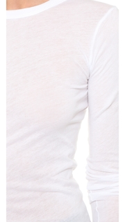 Enza Costa Bold Long Sleeve Crew Neck Tee