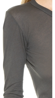 Enza Costa Bold Long Sleeve Crew Neck Tee