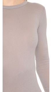 Enza Costa Bold Long Sleeve Crew Neck Tee