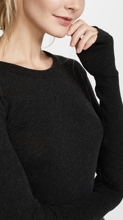 Enza Costa Cuffed Crew Neck Top