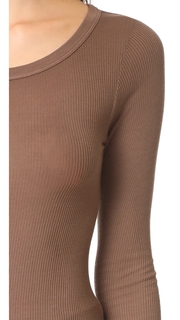 Enza Costa Long Sleeve Ribbed Top