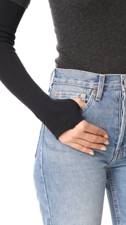 Enza Costa Cuffed Turtleneck