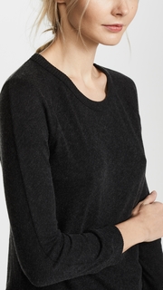 Enza Costa Cashmere Cuffed Baseball Tee