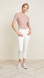 Enza Costa Rib Half Sleeve Pullover