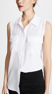 Equipment Sleeveless Slim Signature Blouse