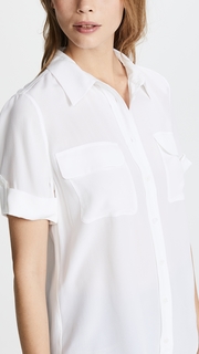 Equipment Short Sleeve Slim Signature Blouse