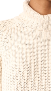 525 America Shaker Turtleneck Bell Sleeve Sweater