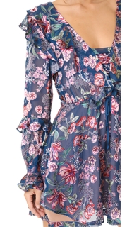 For Love &amp; Lemons Flora Drawstring Mini Dress