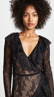 For Love &amp; Lemons Daphne Lace Wrap Dress